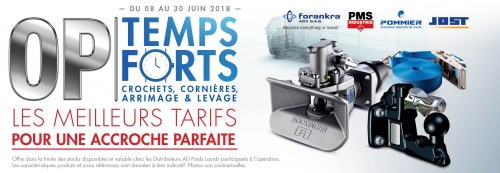Promotion OP TEMPS FORTS JUIN 2018 - Crochets, Cornières,Arrimage et Levage du 08/06/2018 au 30/06/2018