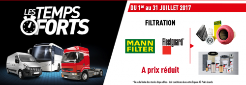 Promotion OP Temps Forts Filtration du 01/07/2017 au 31/07/2017