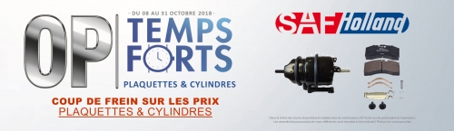 Promotion OP Temps Forts - Plaquettes & Cylindres SAF-HOLLAND du 08/10/2018 au 31/10/2018