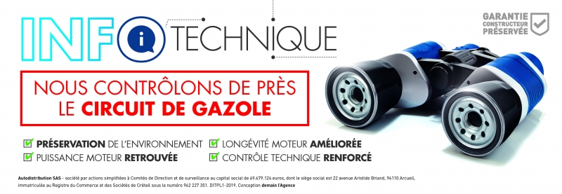 Actualité «Info Technique #2 2019 - Contrôle du circuit de Gazole» du 08/07/2019 au 31/12/2019