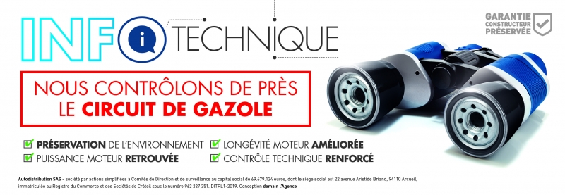 Actualité  «Info Technique #2 2019 - Contrôle du circuit de Gazole»  du 08/07/2019 au 31/12/2019 