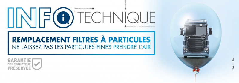 Actualité «Info Technique - Remplacement FAP» du 05/03/2021 au 27/08/2021