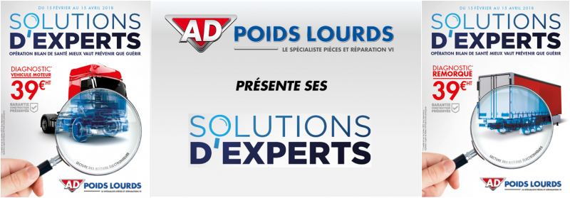 Actualité «AD Poids Lourds présente ses Solutions d'Experts » du 02/03/2018 au 01/05/2018