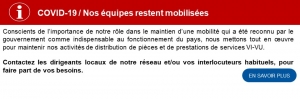 Actualité «AD Poids Lourds vous informe - Spécial COVID-19» du 19/03/2020