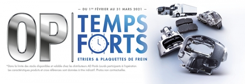 Promotion OP Temps Forts Etriers & Plaquettes de frein 2021 du 01/02/2021 au 31/03/2021